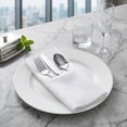 thumbnail image 4 of 12 Pack Cloth Napkins, Jacquard Washable and Reusable Table Dinner Napkins for Restaurant, Weddings, Event and Parties White 19x19inch, 4 of 6