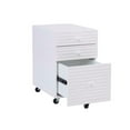 thumbnail image 4 of Bowery Hill Wood File Cabinet with 3 Drawers Rolling Castors in Pure White, 4 of 15