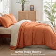 thumbnail image 5 of U by Bedsure Twin Comforter Set Burnt Orange, 5 Pieces Reversible Bed in a Bag, Boho Lightweight Dorm Bedding Set, Contrasting Design, 5 of 8