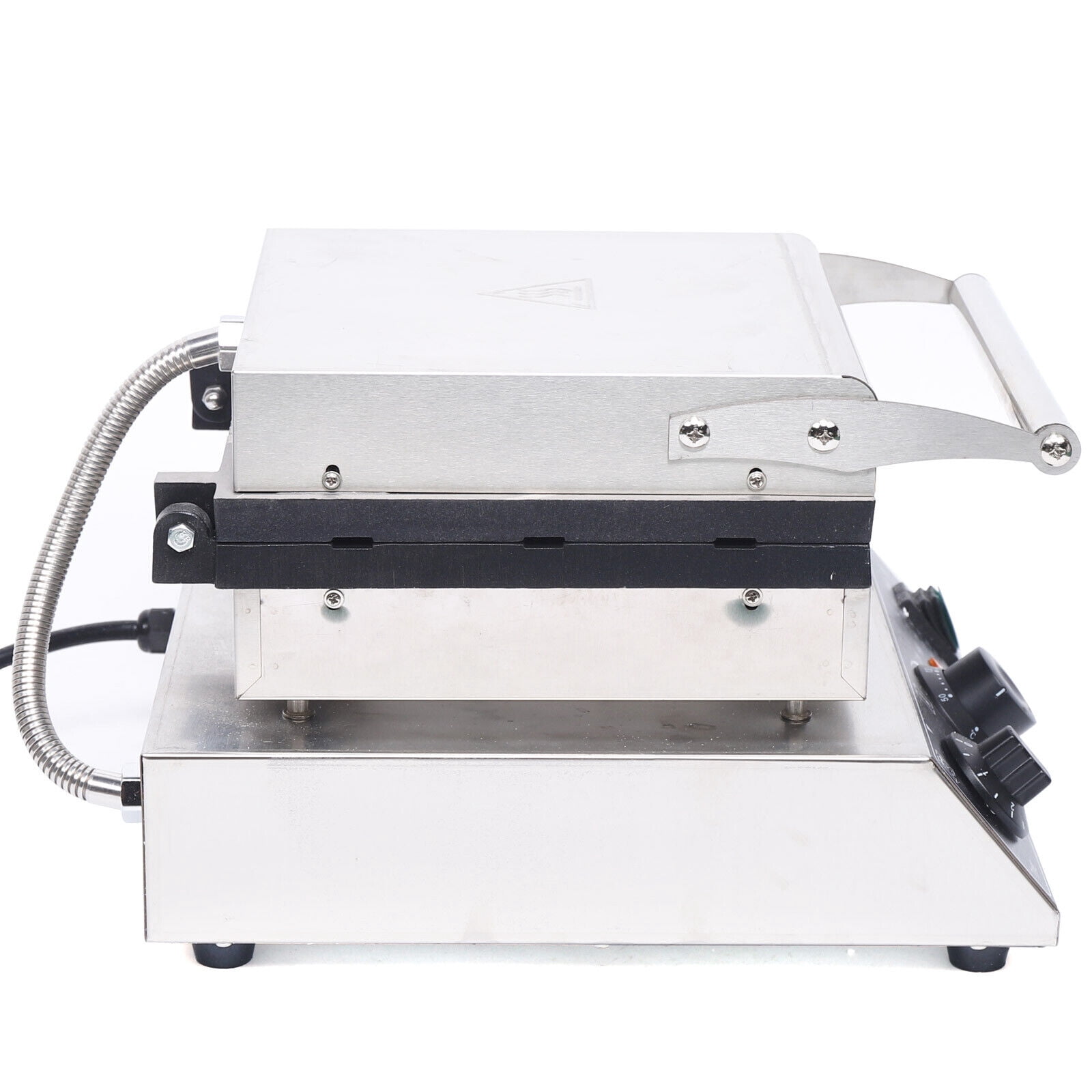 Commercial Electric Waffle Maker, Nonstick, 6-Grid Stainless Steel Baker 1500W