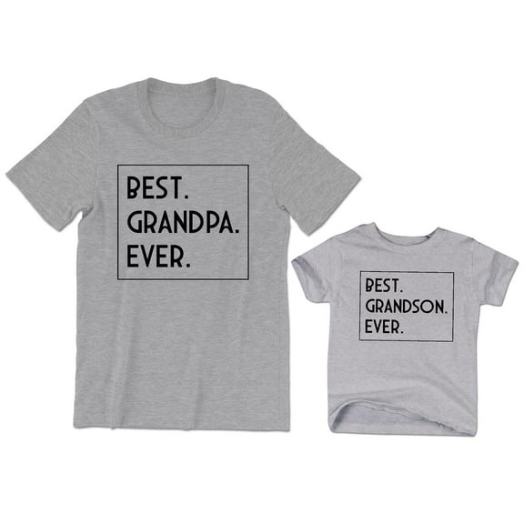 Best Grandpa Ever Men's T-Shirt Best Grandson Ever Kids Toddler Shirt Youth Baby