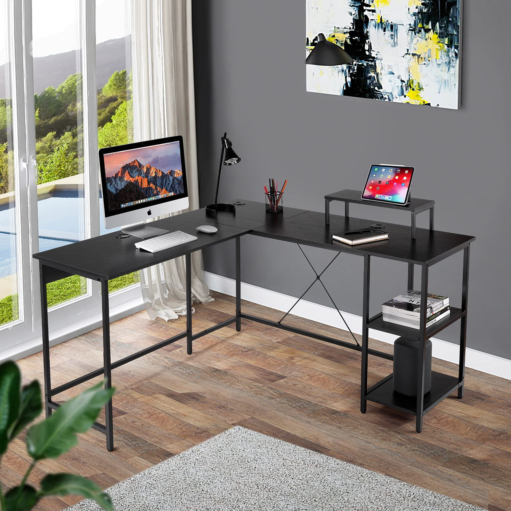 Unico  desk 机 UNICOO® L Shaped Computer Desk, Modern Corner Computer Desks with