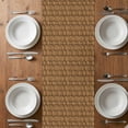 thumbnail image 4 of Table Runner 36 Inches Long for Kitchen Dining, Vintage Rattan Dresser Scarf Farmhouse, Dining Table Decorations for Wedding/Parties, Minimalist Abstract Wicker Texture Brown 13 x 36 In, 4 of 8