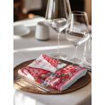 thumbnail image 6 of Red Gnomes Cloth Napkins Set of 8 Reusable Dinner Napkins, Valentine Roses Love Leaves Pink Plaid Cocktail Napkin Washable Table Napkins for Wedding/Holiday Party/Baby Shower 20"x20", 6 of 7