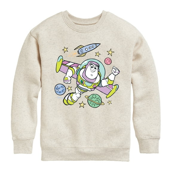 Disney's Toy Story - Buzz Space Collage - Toddler & Youth Crewneck Fleece Sweatshirt