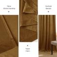 thumbnail image 6 of NICETOWN Velvet Blackout Curtains for Bedroom, Thermal Insulated Noise Reducing Energy Efficiency Privacy Luxury Velvet Curtains Room Darkening Rod Pocket Drapes, Gold Brown, 52"x108", 2 Panels, 6 of 10
