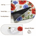 thumbnail image 6 of Red Blue Poppy Floral Round Area Rug 7Ft Washable Circle Rugs for Dorm Laundry Room, Farmhouse Spring Flowers Non-Slip Carpet Floor Mats Indoor Outdoor Carpet Runner Aesthetic Home Decor, 6 of 8