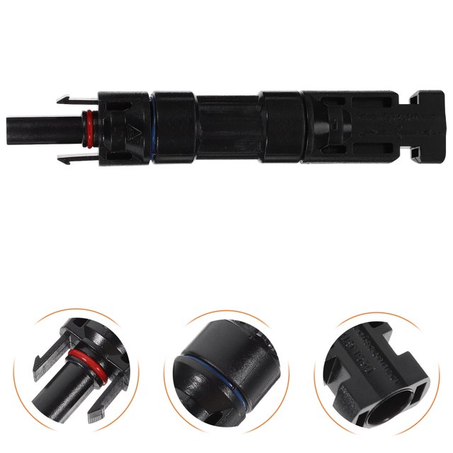 FENGGUIQU 4Ud Conector Impermeable Negro Para Panel Solar Con Resistencia Y Uso Fácil