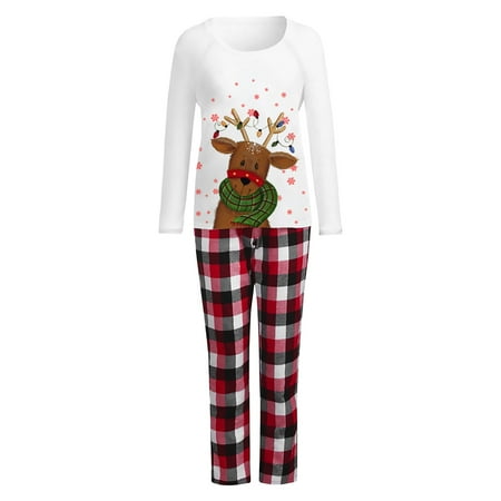 

Parent Child Ladies Mother s Wear Parent Child Warm Christmas Suit Plaid Print Home Clothes Mom Suit