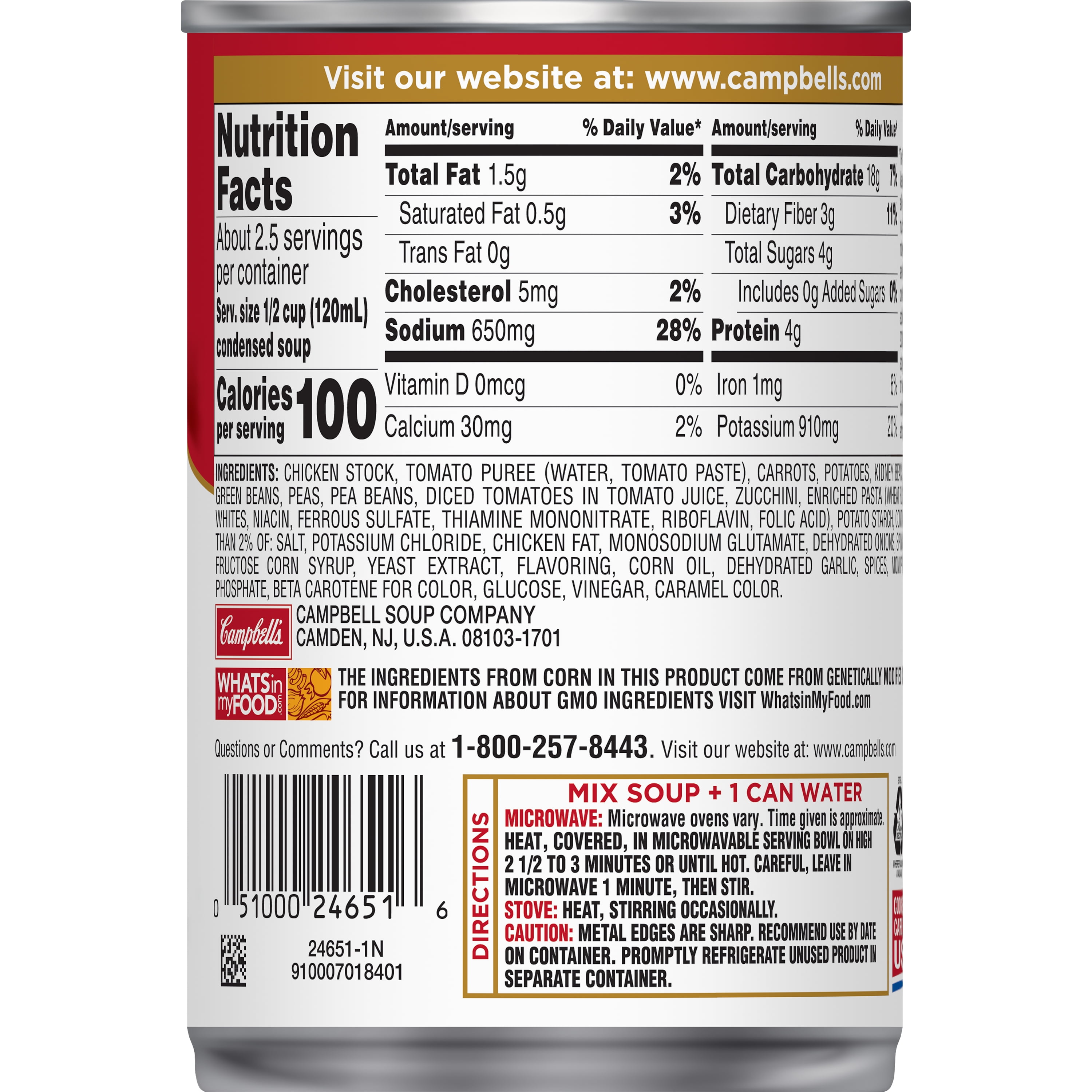 Campbell S Soup Nutrition Facts | Hot Sex Picture