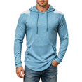 thumbnail image 2 of Lightweight Hoodies for Men Long Sleeve Plain Pullover Sweatshirt with Pockets Fall Gym Workout Hoodie, 2 of 6