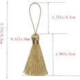 thumbnail image 2 of HUGFEGWE 20pcs 3.7 Inch Mini Tiny Craft Tassels Soft Elegant Handmade Silky Floss Tassels with Cord Loop for Keychain Earring, Jewelry Making, Graduation, Bookmarks, Gift Tag DIY Craft CJ25311-449, 2 of 7