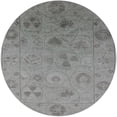 thumbnail image 1 of Ahgly Company Machine Washable Indoor Round Industrial Modern Sonic Silver Gray Area Rugs, 5' Round, 1 of 7