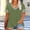 Army Green, variant on Women V Neck Tops Short Sleeve V Neck Women Shirts Loose Fit Plus Size Color Block Breathable Womens Clothes Trendy 2026 Trendy