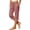 Brick Red, variant on CUSTG Women Leisure Trousers Straight Leg Capri Elastic High Waist Pants With Pockets Summer Beach Loose Fit Easy Movement Holiday Work Pants Women
