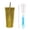 Gold, variant on Studded Bling Diamond Tumbler, 17oz Bling Cup with Lid and Straw, Stainless Steel Glitter Water Bottle with Straw Brushes, Reusable Large Handmade Sparkly Tumbler for Women
