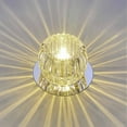 thumbnail image 4 of YiJuHui 1pcs Crystal Ceiling Light Modern LED Chandelier for Bedroom Living Room, Glass Pendant Lamp for Corridor Balcony Porch Entrance, Elegant Home Decor Lighting Fixture, 4 of 9