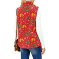 thumbnail image 5 of Wutalume Women's Christmas Printed Fashionable And Warm Fleece Cardigan Vest, Cozy and Festive Layering Piece for Holiday Outfits and Cold Days,Wine M, 5 of 6