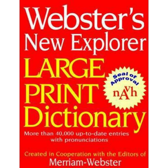 Pre-Owned Webster's New Explorer Large Print Dictionary (Hardcover) 1892859165 9781892859167