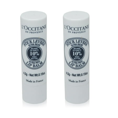 L'Occitane Shea Butter Ultra Rich Lip Balm-5g - 2 Pack