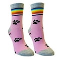 thumbnail image 4 of JeashCHAT 5 Pack Women's Tube Socks Cute Footprints Dress Socks Fun Novelty Socks, 4 of 8