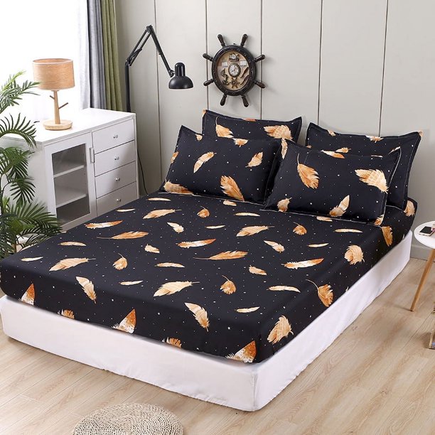 Sábana de microfibra de bolsillo profundo, colcha con estampado de dibujos animados para dormitorio de niños y niñas, aplicable para camas individuales y dobles