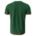 thumbnail image 4 of SwiftWear Men Short Sleeve Cotton Stand-up Collar Slim Mens Tshirts Green XL, 4 of 9