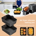 thumbnail image 3 of 2Pcs Silicone Air Fryer Liners for Ninja SL400UK Non-Stick Silicone Baking Pan BPA Free Oil-Proof Air Fryer Accessory, 3 of 7