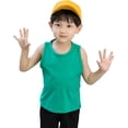 thumbnail image 2 of MXIEZI 9M-10T Girls Boys Summer T-Shirt Vest Clothes Kids Solid Color Sleeveless Bottoming Shirt Sweat Absorbent Waistcoat Tops for Toddler Baby, 2 of 9