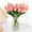 Pink, variant on 20pcs Artificial Tulips PU Touch Single Stem Fake Flower Bouquet Arrangement for Home Party Wedding Decoration