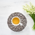 thumbnail image 4 of 3 Pcs Dining Table Placemats Set,14.96 Inch Round Kitchen Table Mats,Disposable Handwoven Paper Circle Placemats,Paper Woven Decorative Place Mat,for Dinning Decor Wedding Centerpiece,Brown, 4 of 4