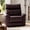Brown Standard, variant on Oversized Recliner Chair Extra Wide Manual Recliner with Heat and Massage Heavy Duty PU Lear Single Sofa Large Lazy Chair for Big and Tall Adults Living Room &; Bedroom