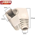 thumbnail image 4 of ITBEBE White RJ45 Strain Relief Boot Covers 100-Count Set for Cat5 Cat5e, and Cat6 Ethernet Connectors White, 4 of 5