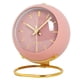 thumbnail image 1 of 1 Pcs Pink European Metal Alarm Clock, Desktop Bedside Student Silent Clock, 1 of 5
