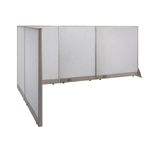 GOF L-shaped Freestanding Office Partition, Room Divider, Privacy Screen, Workstation Cubicle (66”D x 120”W x 48”H)