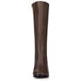 thumbnail image 3 of Unique Bargains Bottes à Talons Blocs Hauteur Genou à Bout Rond à Fermeture Éclair pour Femmes, 3 of 7