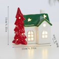thumbnail image 3 of Illuminated Ceramic Christmas Village Snow House* with Glossy Red Tree & Gold Trim, Winter Wonderland Decorations for Christmas Table Decor & Desk Decor, Indoor Christmas, 3 of 8