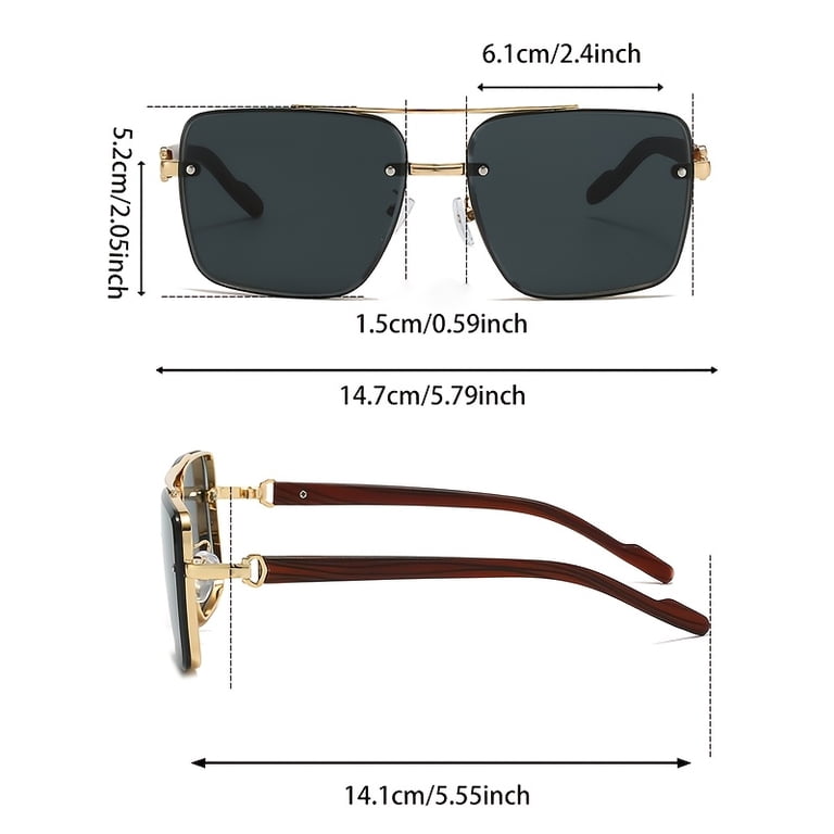 1pc Men New Square Fashion Glasses Advanced Sense Unique 