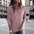 thumbnail image 5 of Quarter Zip Sweaters for Women Knit Long Sleeve Pullover Sweater Business Casual Fall Outfits, 5 of 9