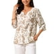 thumbnail image 1 of INSPIRE CHIC Blusa Floral Bohemia para Mujer con Escote en V y Manga 3/4, 1 of 6