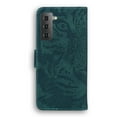 thumbnail image 4 of SaniMore Case for Samsung Galaxy S22 Tiger Embossing Flip Wallet, [RFID Blocking] PU Leather Magnetic Clasp Cover with Card Holder & Kickstand Full Body Protective Shell, Green, 4 of 9