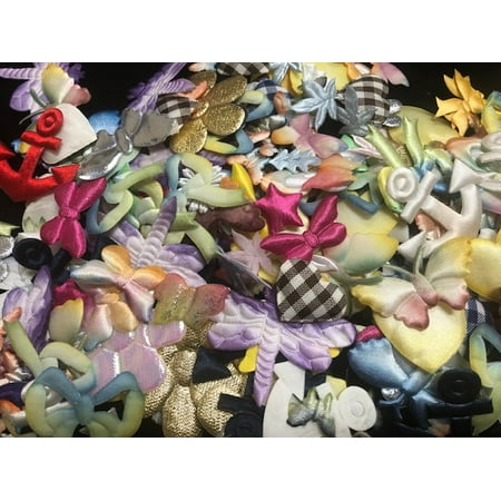 Cut Out Assortment - Assortment of 300+ satin appliques, embellishments, cut-outs