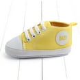 thumbnail image 7 of Toddler Boy Shoes,Sneakers Breathable Soft Sole First Canvas Babies Lightweight Flexible Non ,Girls Shoes,Yellow,9-11 Months, 7 of 7