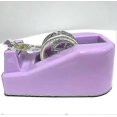 thumbnail image 4 of Dispensador de cinta adhesiva de escritorio resistente, accesorios de oficina con diseño floral, base antideslizante con peso, color morado macaron, 10,3 x 6 x 4,6 cm., 4 of 5