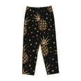 thumbnail image 4 of Fotbe Gold Glitter Pineapples Women's Pajama Pants,Sleepwear Pants,Pj Bottoms Drawstring And Pockets-Large, 4 of 9