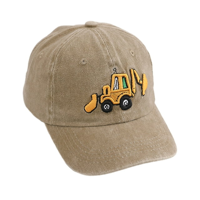 Qarigey Gorra de béisbol para niños con protección solar Gorras de béisbol de poliéster transpirables seguras para niños dañinos rayos Sombreros caqui