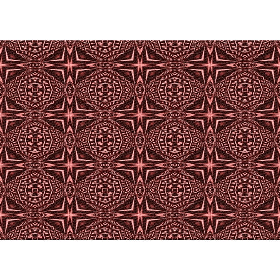 Ahgly Company Indoor Rectangle Patterned Valentine Red Area Rugs, 7' x 10'
