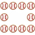 thumbnail image 2 of Parche de béisbol Planchar y coser apliques | Pack de 10 lentejuelas Gold Edge chenilla Deportes Parches bordados para ropa, chaquetas, sombreros, reparación de bricolaje | Tamaño de 2.4 pulgadas, 2 of 7