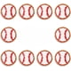thumbnail image 2 of Parches de Béisbol con Lentejuelas y Bordes Dorados (Paquete de 10) para Planchar y Coser, Parches Deportivos Bordados, Insignias para Ropa, Sombreros, Bricolaje., 2 of 7