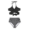 thumbnail image 5 of Jurebecia Mother and Daughter Swimwear Family Matching Swimsuit Girls Two Pieces Bikini Set Falbala Bathing Suits, 5 of 8